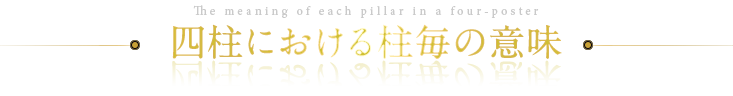 四柱における柱毎の意味