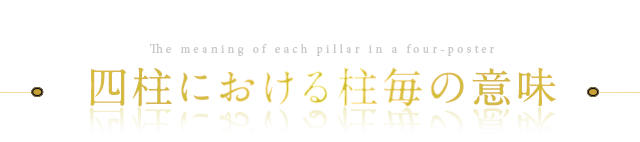 四柱における柱毎の意味